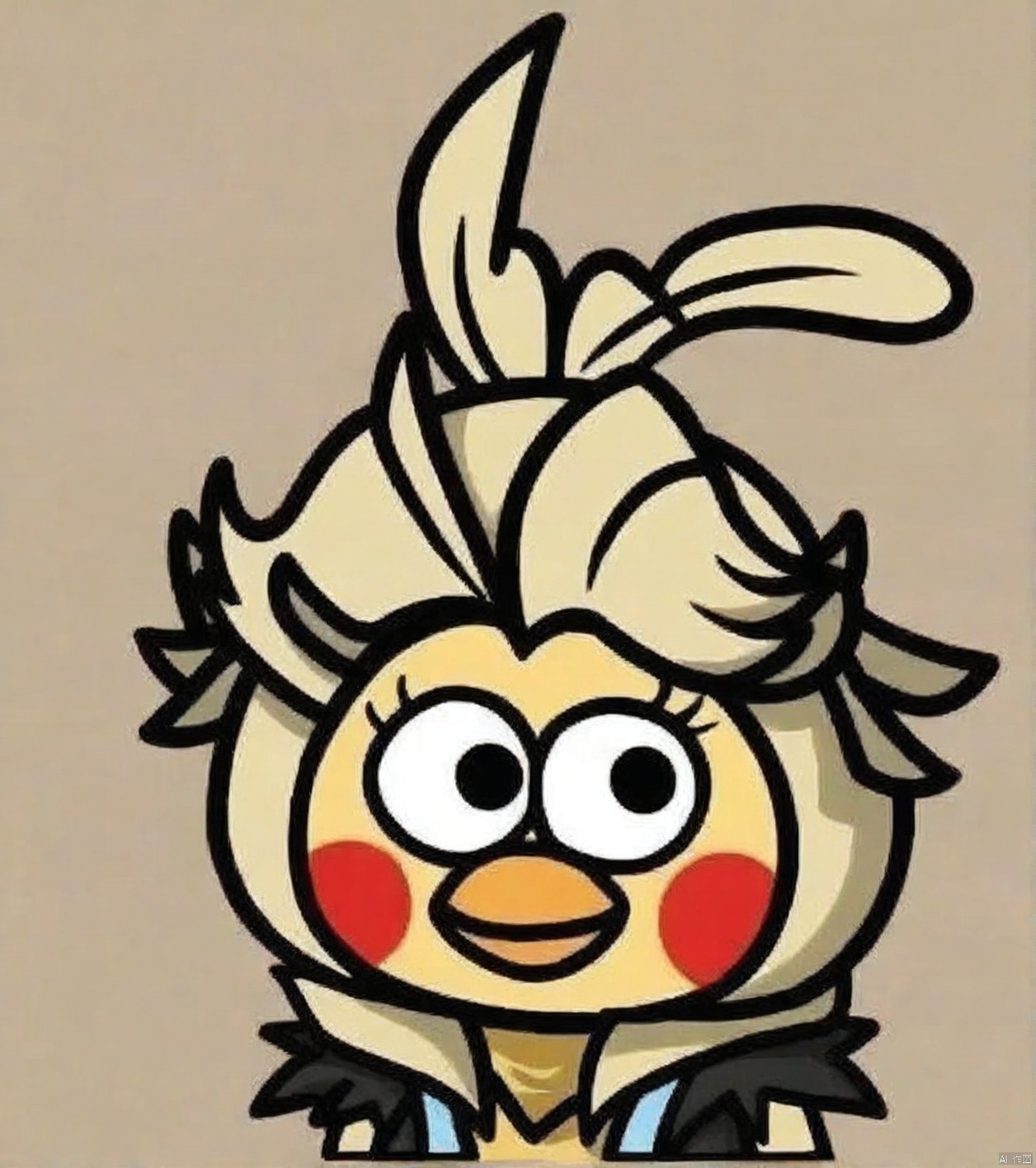 solo,highly detailed,(best quality),((masterpiece)),simple background,ikun,black eyes,blush stickers,male focus,beak,