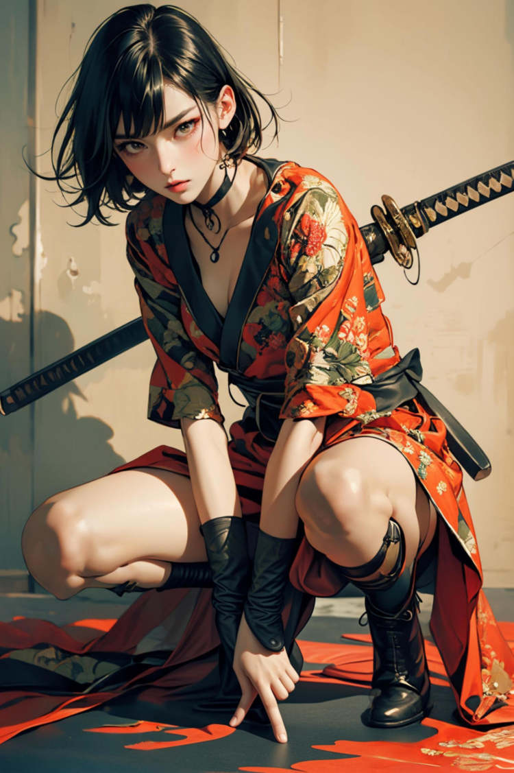 绪儿-武士少女V2 xuer ai yazawa style girl by B站绪儿已成精 on Tensor.Art