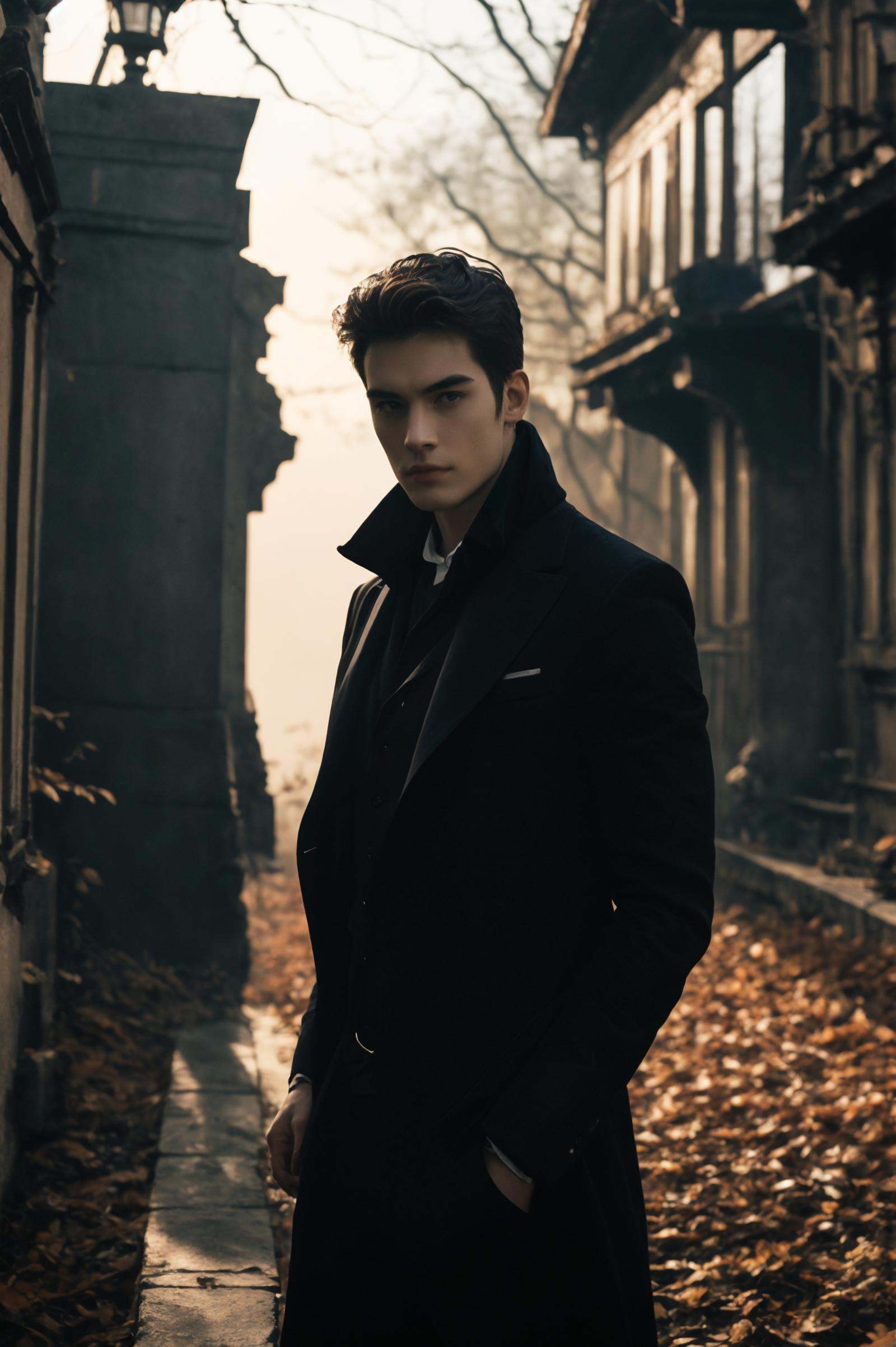 solo,1male,masterpiece, best quality,1boy,outdoor,looking at viewer,Dark