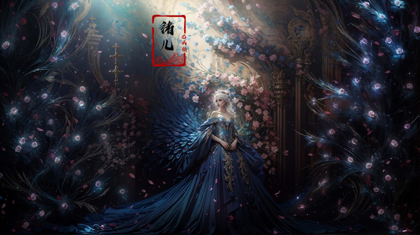 绪儿-孔雀公主xuer peacock feather by B站绪儿已成精 on Tensor.Art