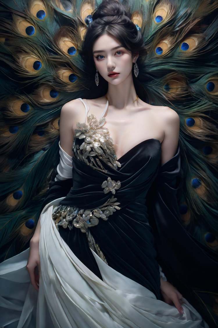 绪儿-孔雀公主xuer peacock feather by B站绪儿已成精 on Tensor.Art