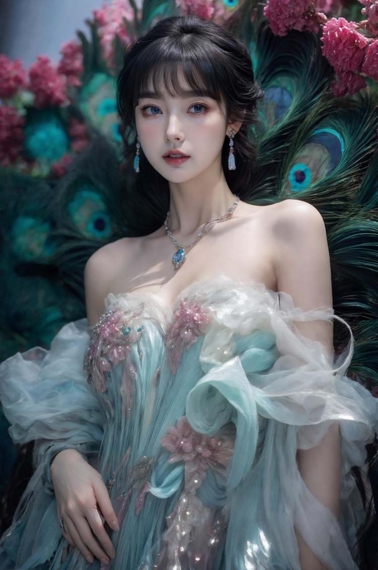 绪儿-孔雀公主xuer peacock feather by B站绪儿已成精 on Tensor.Art