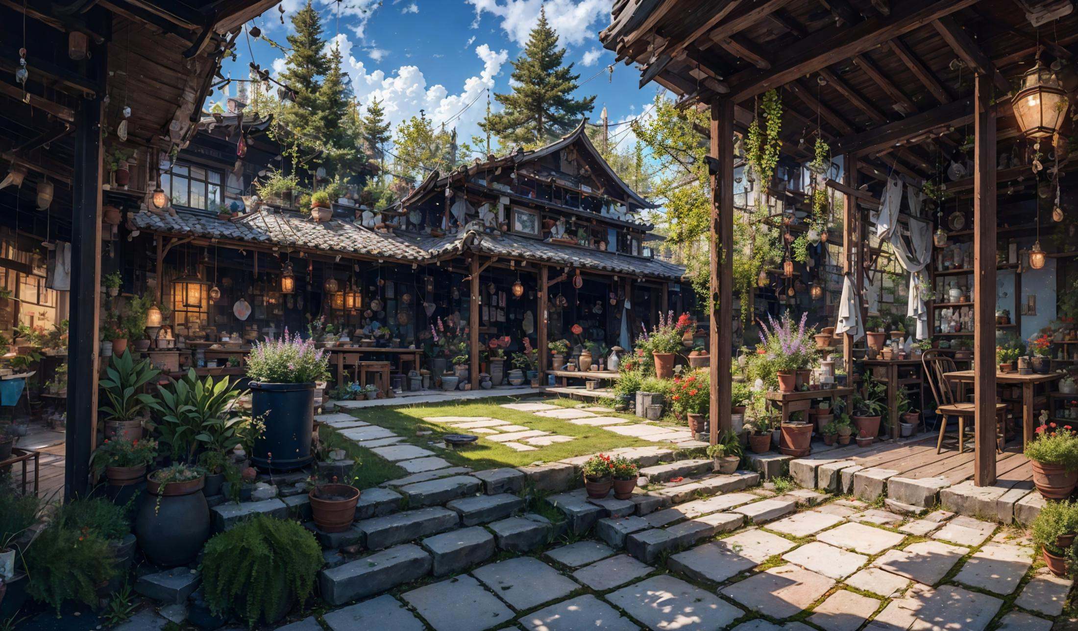 xuer house,<lora:绪儿-日式建筑背景V2 xuer house:0.8>