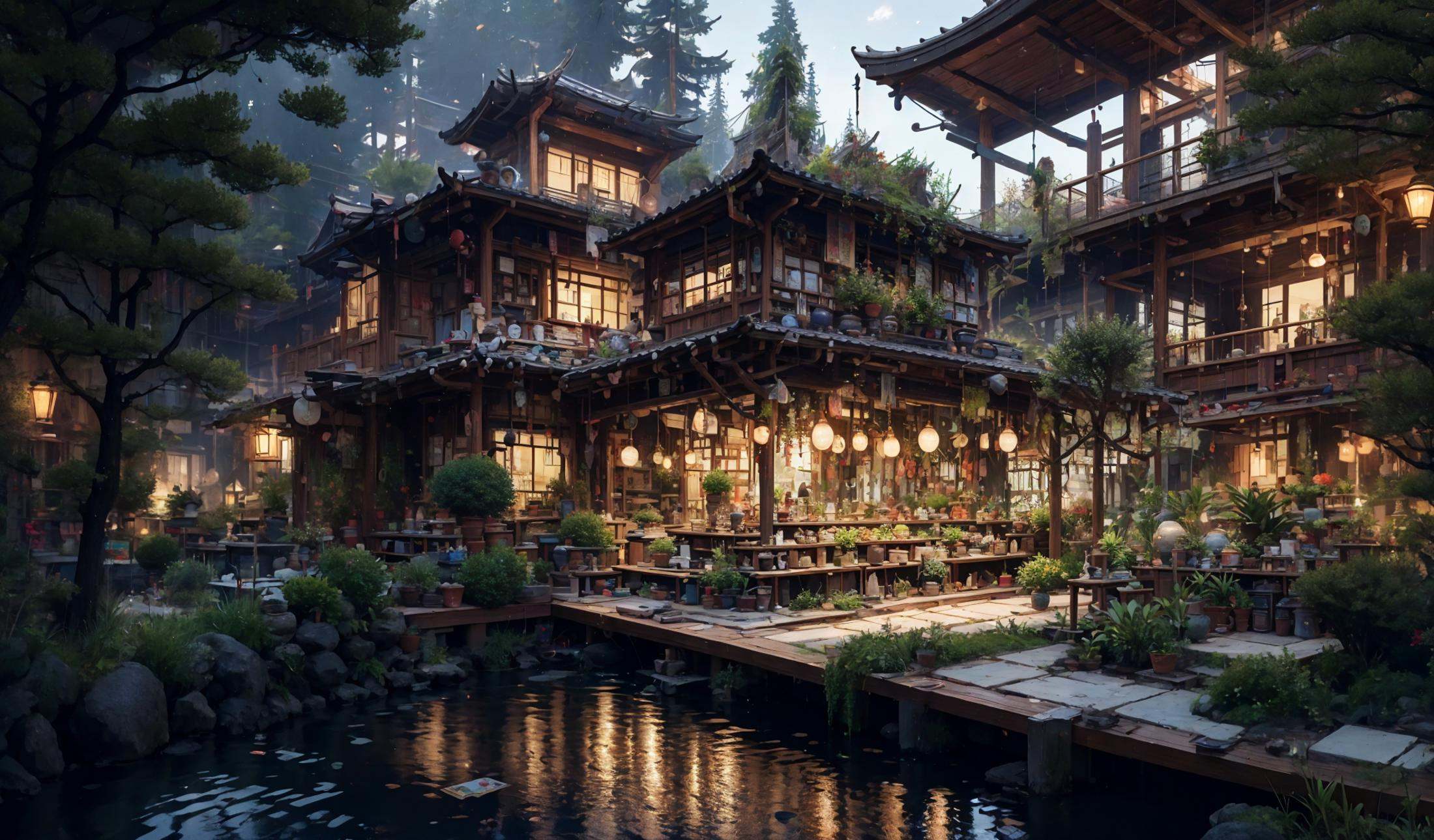 xuer house,<lora:绪儿-日式建筑背景V2 xuer house:0.8>
