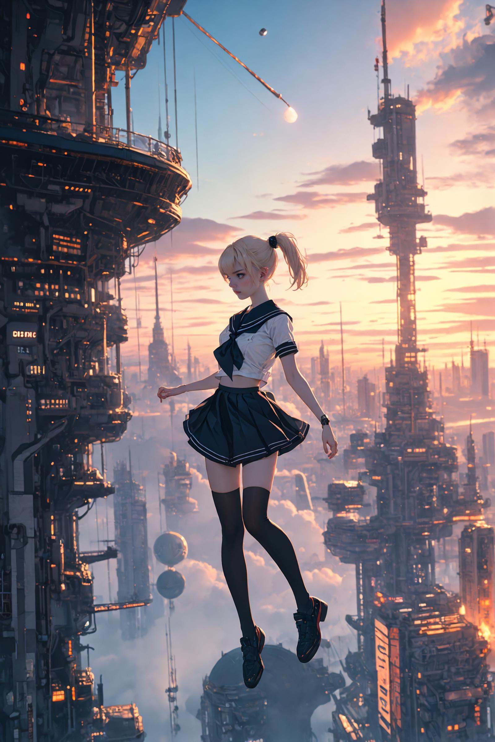 xuer flies over,  1girl, on Tensor.Art