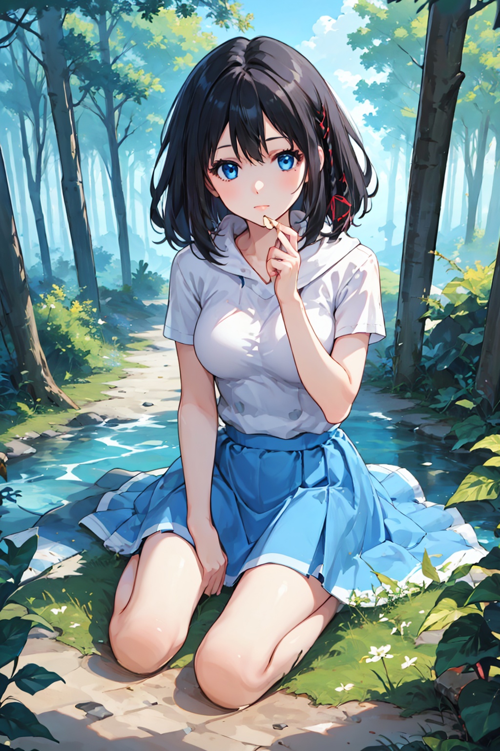 1girl,  solo,  blue eyes on Tensor.Art