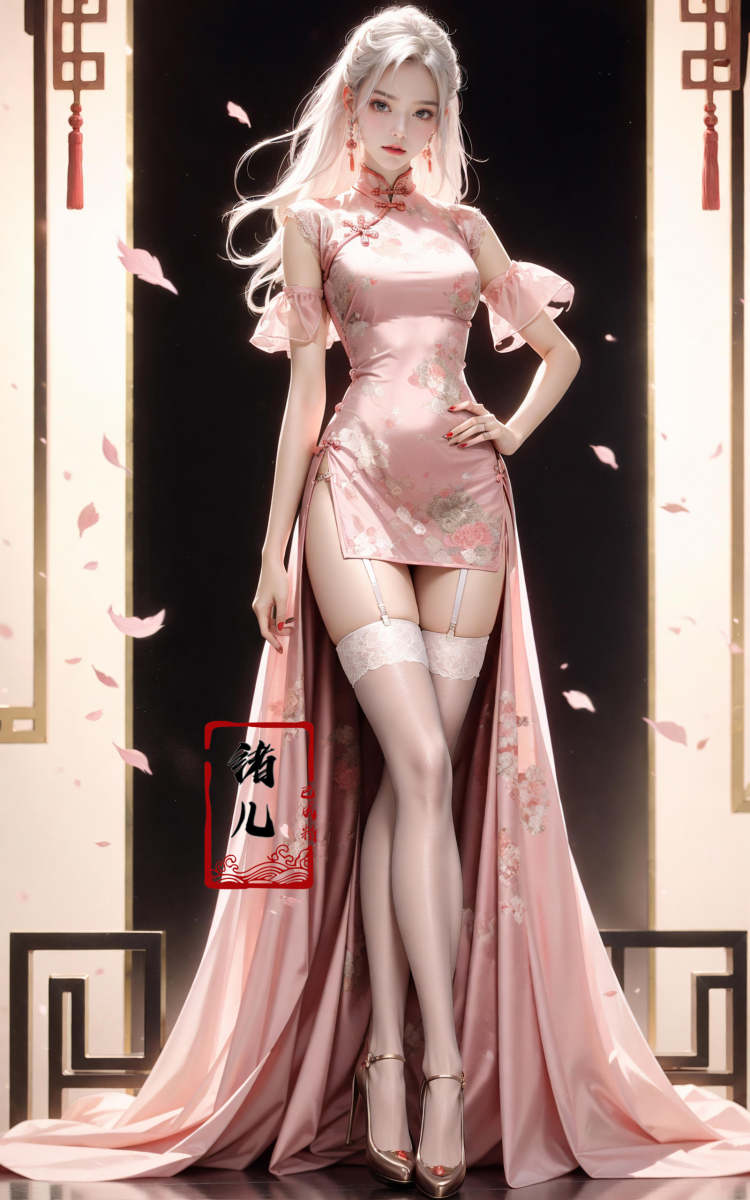 【质感增强】绪儿-设计感旗袍Fashion cheongsam by B站绪儿已成精 on Tensor.Art