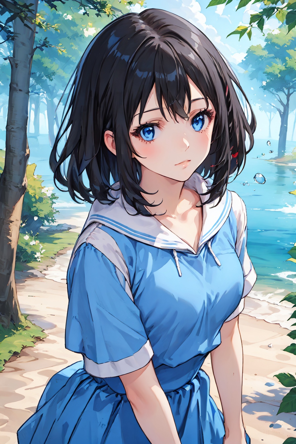 1girl,  solo,  blue eyes on Tensor.Art