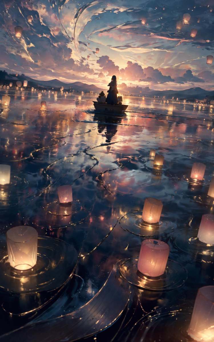 绪儿-孔明灯背景Kongming lantern background by B站绪儿已成精 on Tensor.Art