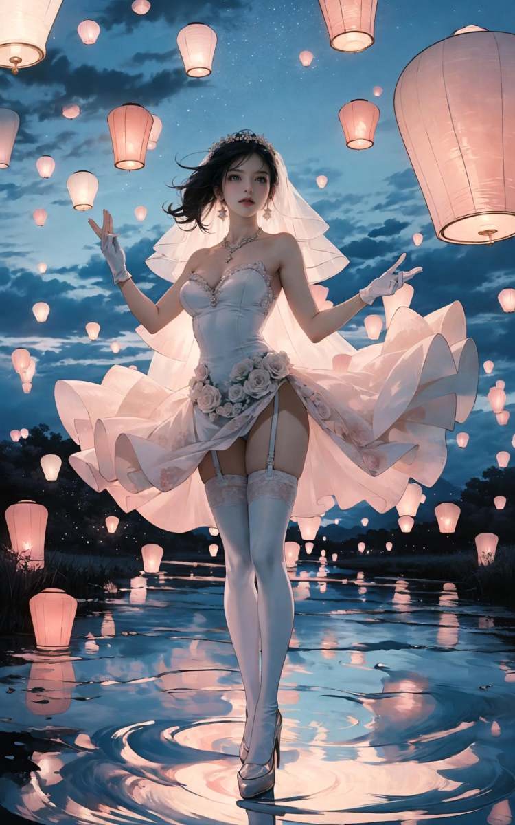 绪儿-孔明灯背景Kongming lantern background by B站绪儿已成精 on Tensor.Art