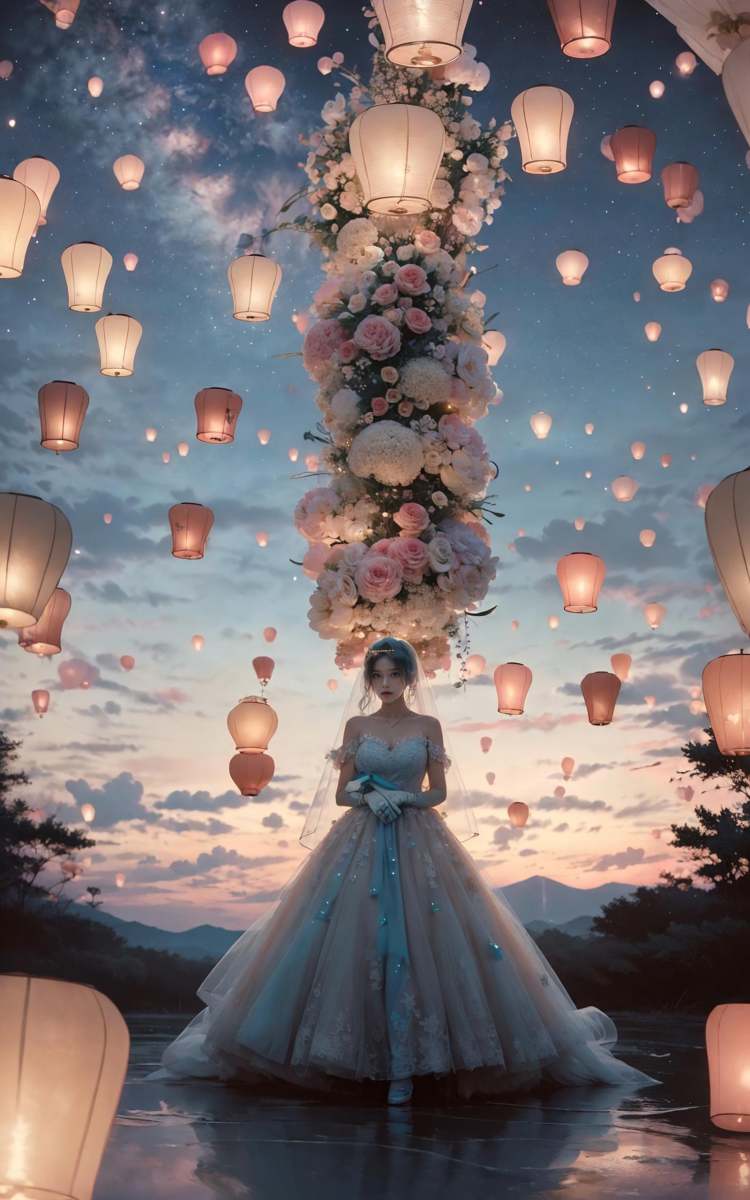绪儿-孔明灯背景Kongming lantern background by B站绪儿已成精 on Tensor.Art