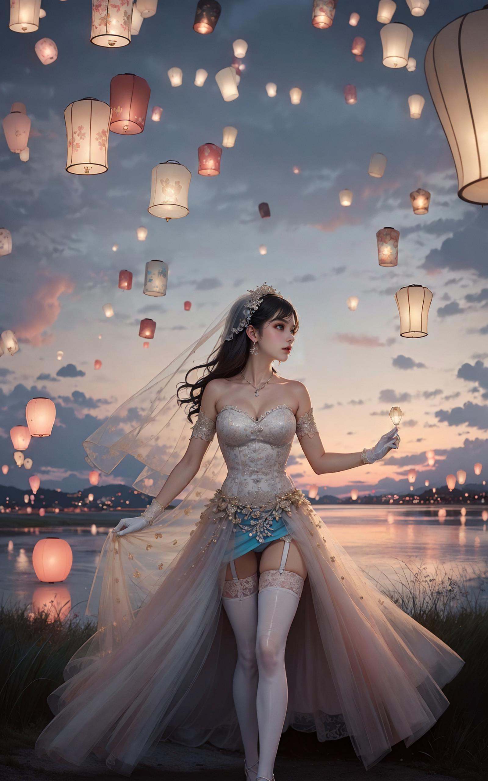 sky lantern,  masterpiece,  best quality on Tensor.Art