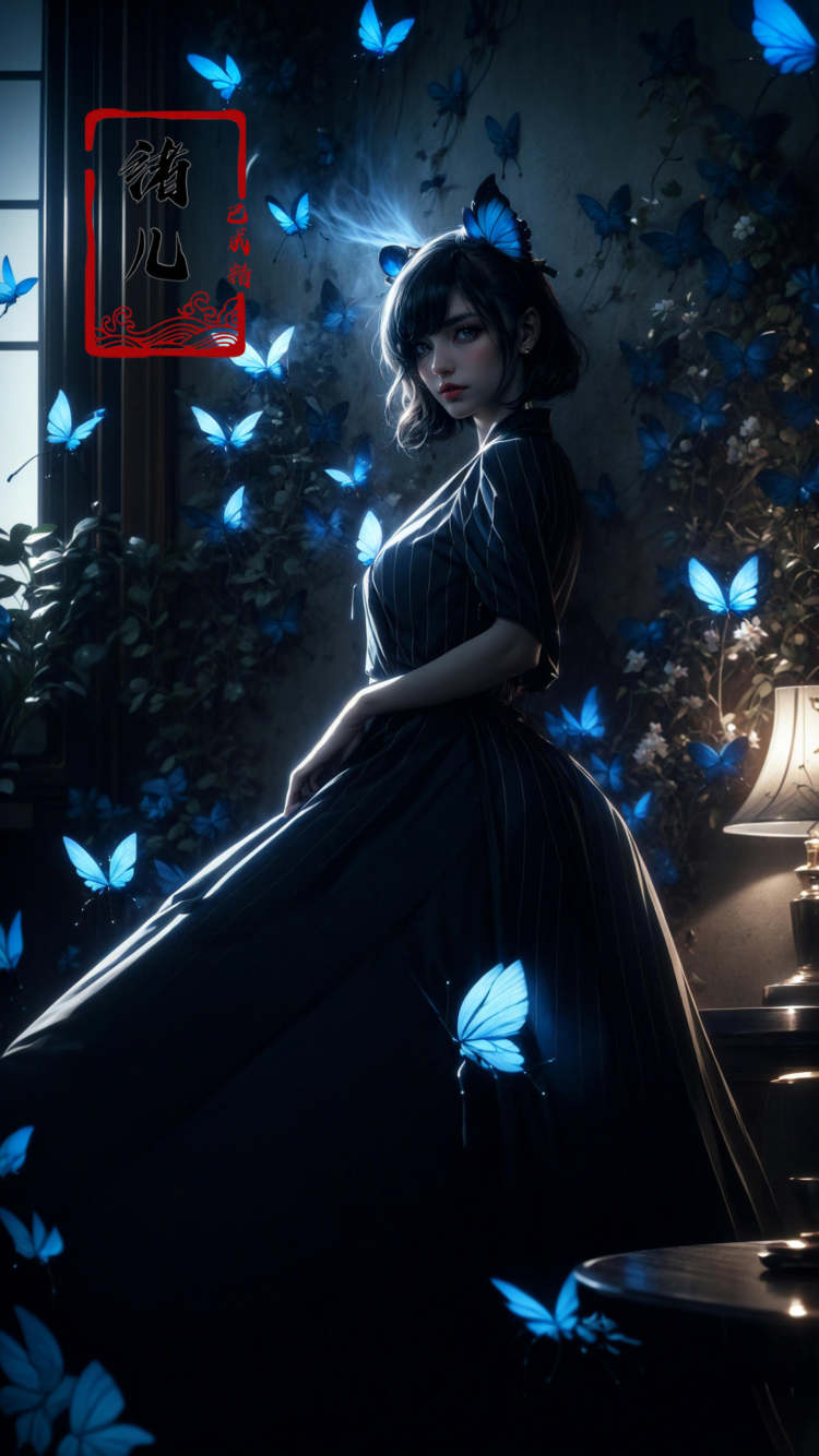 绪儿-夜蝶Night butterfly by B站绪儿已成精 on Tensor.Art
