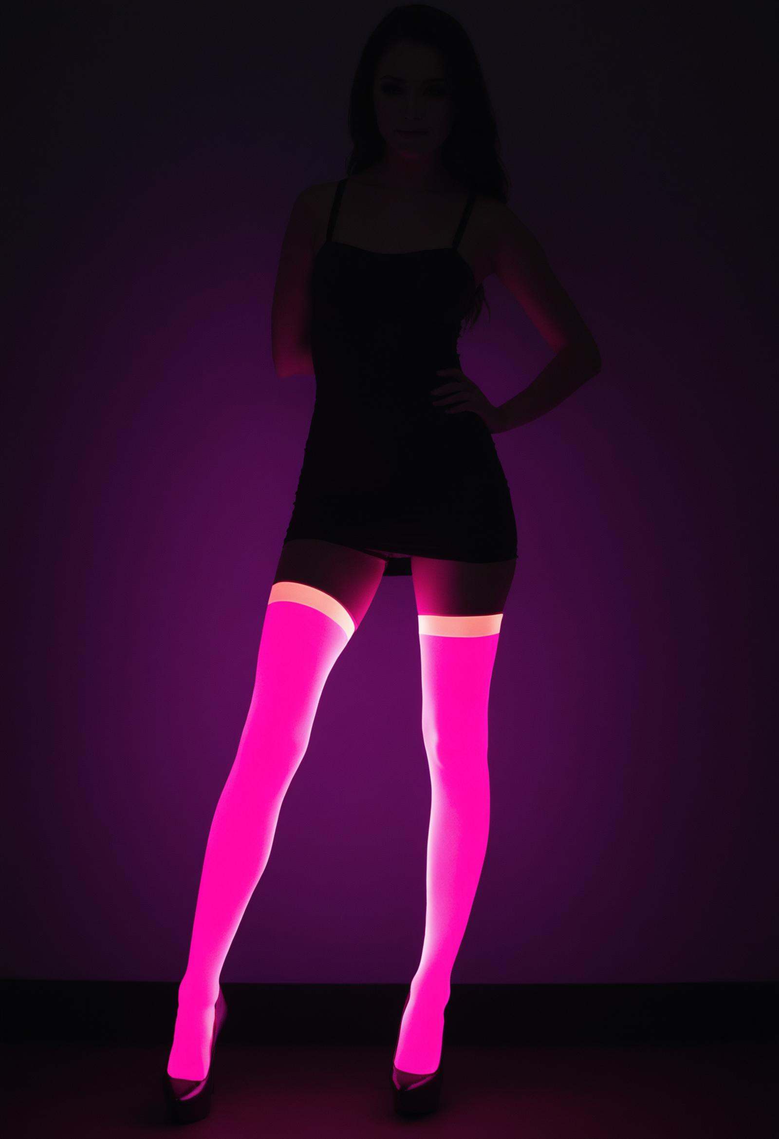 1girl,  glowing neon thighhighs on Tensor.Art