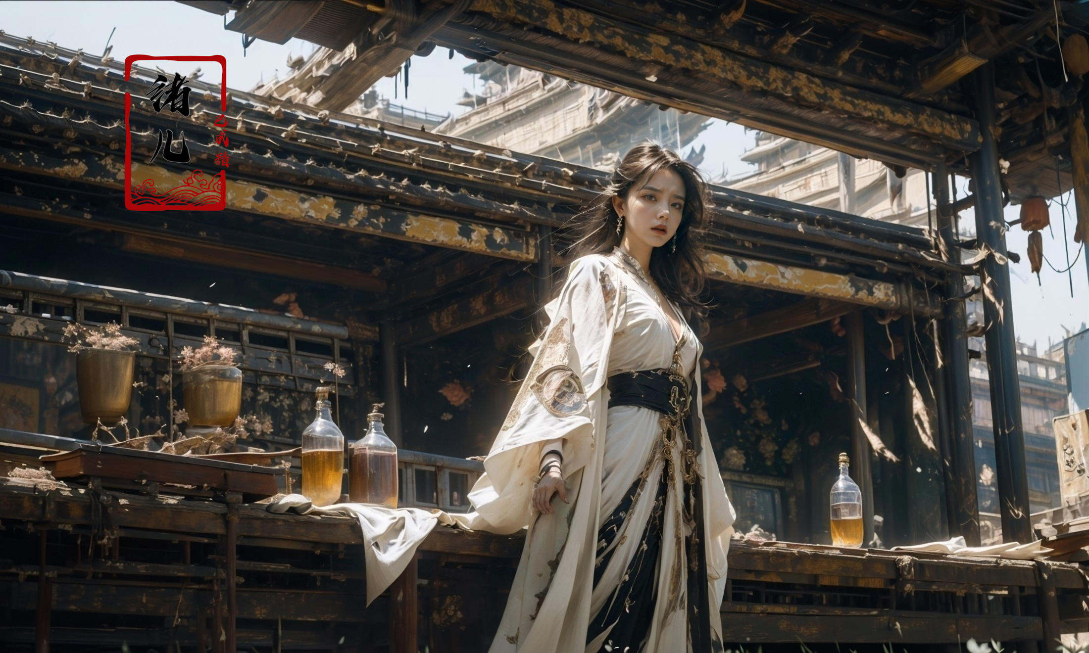 (dramatic, gritty, intense:1.4),masterpiece, best quality, 32k uhd, insane details, intricate details, hyperdetailed, hyper quality,<lora:绪儿-皇宫palace background:0.9>