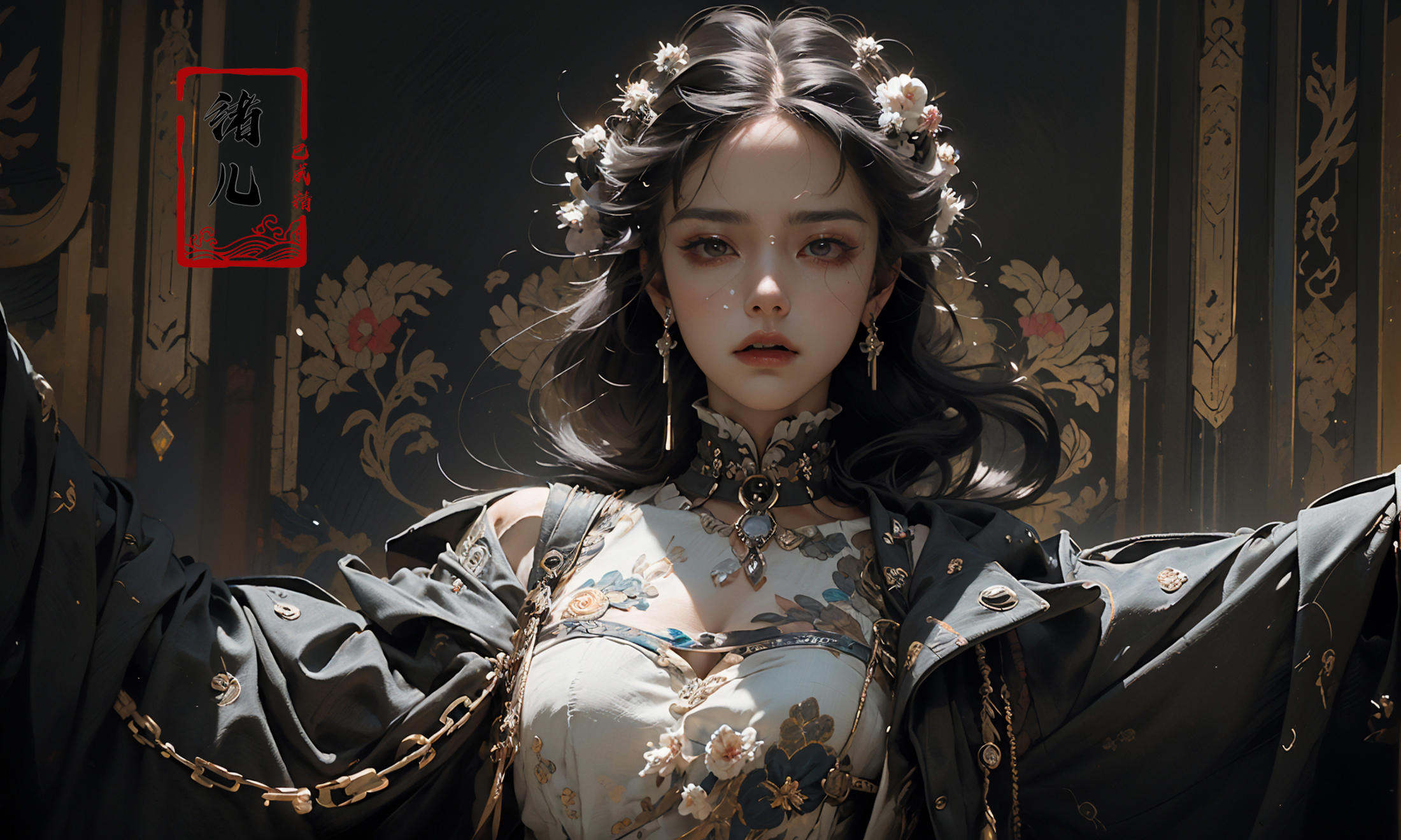 (dramatic, gritty, intense:1.4),masterpiece, best quality, 32k uhd, insane details, intricate details, hyperdetailed, hyper quality,<lora:绪儿-皇宫palace background:0.9>
