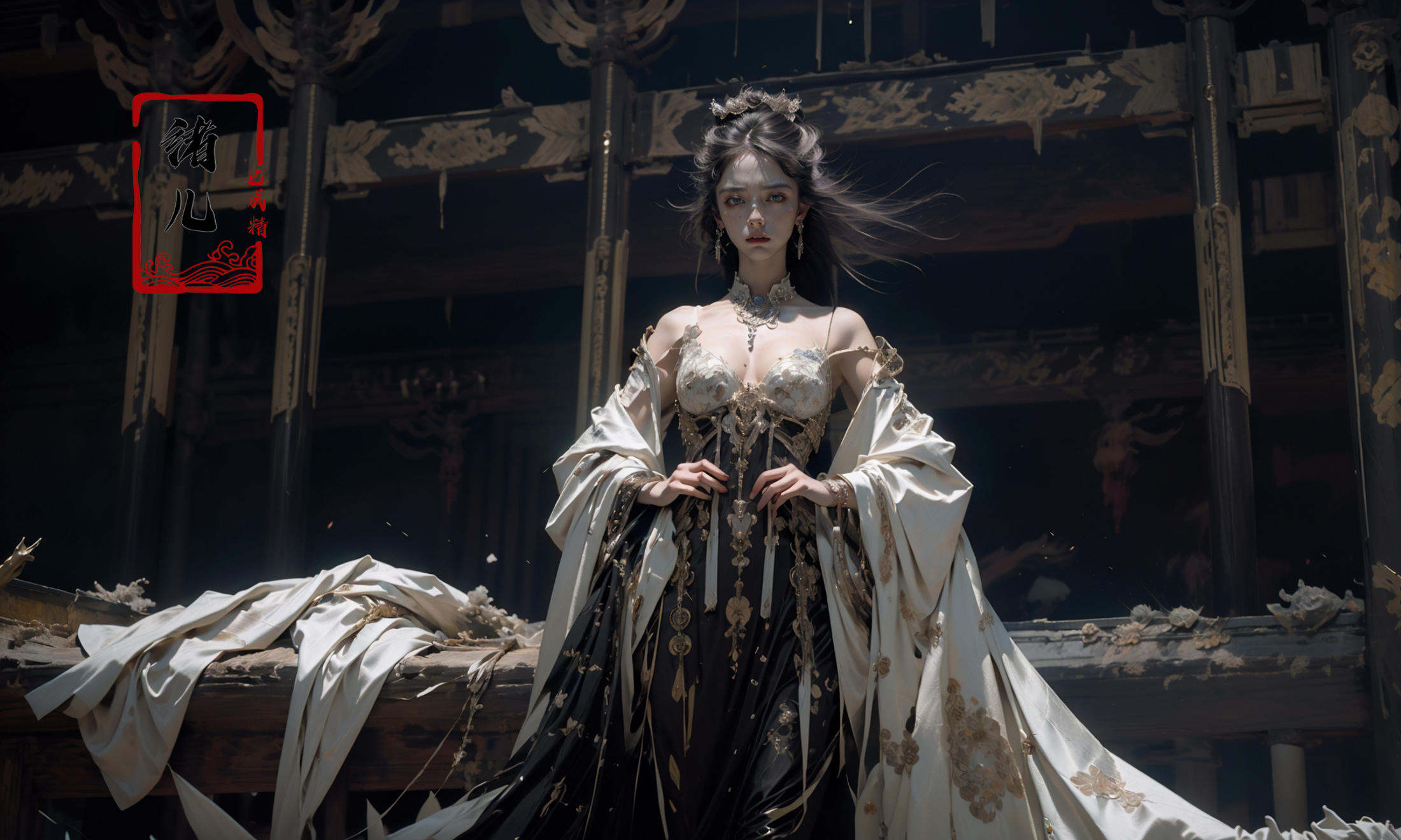 (dramatic, gritty, intense:1.4),masterpiece, best quality, 32k uhd, insane details, intricate details, hyperdetailed, hyper quality,<lora:绪儿-皇宫palace background:0.9>