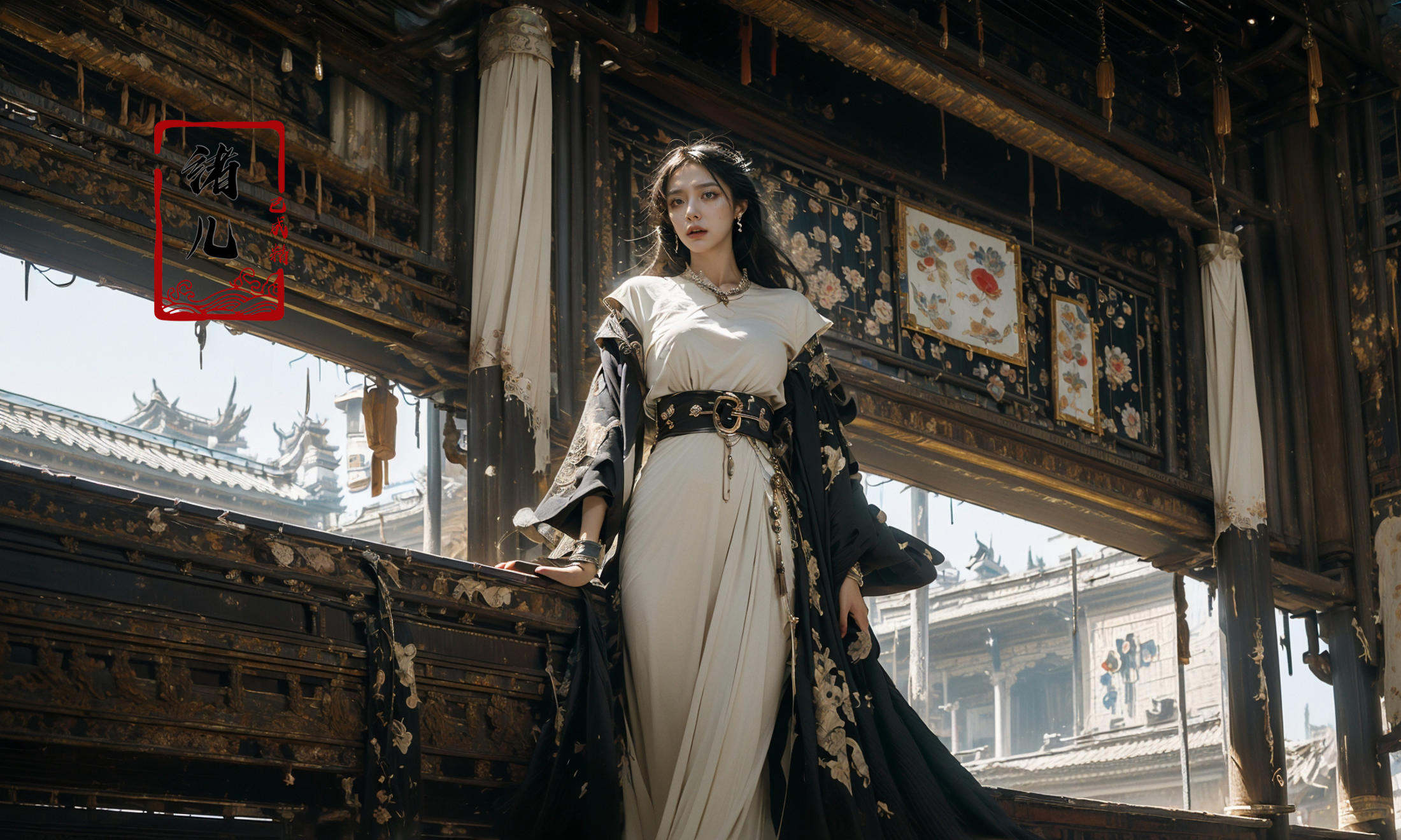 (dramatic, gritty, intense:1.4),masterpiece, best quality, 32k uhd, insane details, intricate details, hyperdetailed, hyper quality,<lora:绪儿-皇宫palace background:0.9>