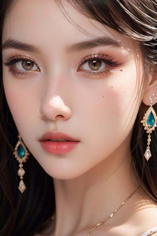 1girl, upper body，beautifully lit,cinematic lighting,ray tracing,3d,3d render,high-precision shadows,close-up,(imid shot,macro shot:1.25),(Detailed face description),(Detailed hair description),(Detailed clothes description),{Extremely Delicate Beautiful},(detailed eye description),((Delicate Faces)),(Beautiful and detailed facial depiction),Realistic skin, realistic light and shadow, <lora:绪儿-华丽脸模:0.8>
