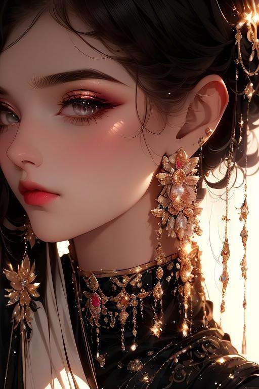 1girl, upper body，beautifully lit,cinematic lighting,ray tracing,3d,3d render,high-precision shadows,close-up,(imid shot,macro shot:1.25),(Detailed face description),(Detailed hair description),(Detailed clothes description),{Extremely Delicate Beautiful},(detailed eye description),((Delicate Faces)),(Beautiful and detailed facial depiction),Realistic skin, realistic light and shadow, <lora:hxr_20230805161104-000004:1>