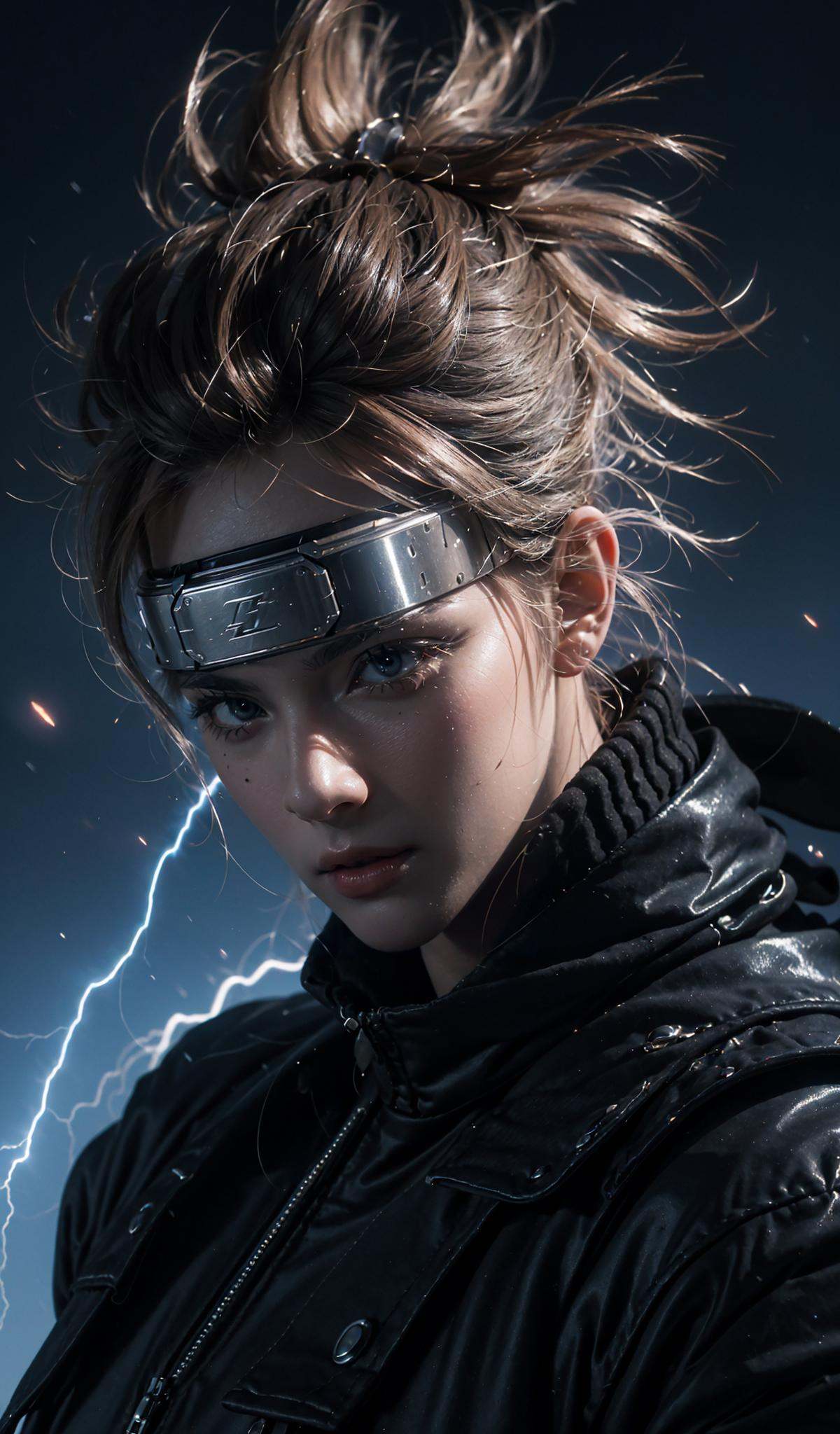 (dramatic, gritty, intense:1.4),masterpiece, best quality, 8k, insane details, intricate details, hyperdetailed, hyper quality, high detail, ultra detailed, Masterpiece,upper body, close-up,(imid shot,macro shot:1.25),Kakashi Hatake in Naruto, holographic reality, holographic halo, motion blur, game light effect, rim light, soft light, movie rim light, delicate light, cyberpunk style, oil painting texture, full length shot, 3D artist, detailed, futuristic, lightning,  <lora:Kakashi Hatake_20230802113200:0.8>