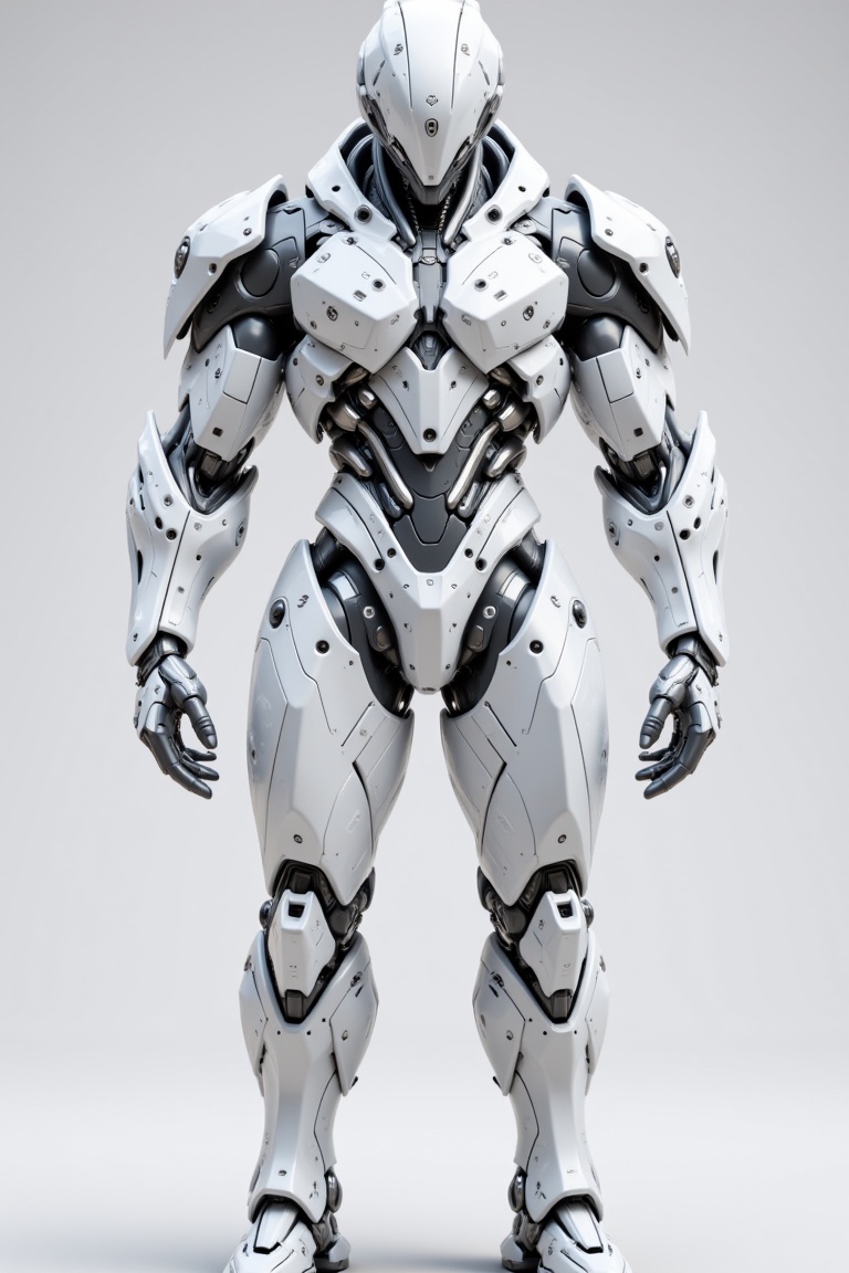 "White mecha. Transparent skin. Film style,  cinematic light & shadow. design & form touch of sci-fi element shining steel...