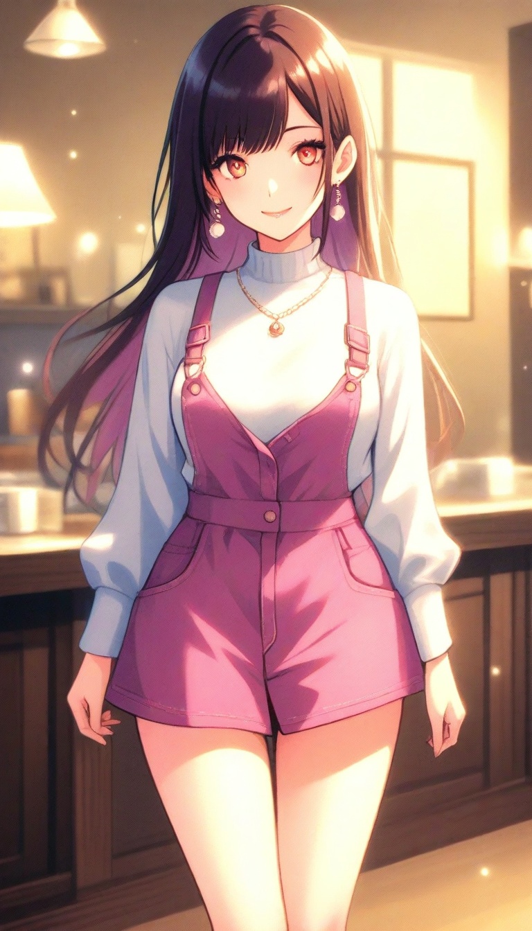 We will draw a modern and sophisticated woman with a seasonal image in a 2.5D anime style. She is confident in herself and...