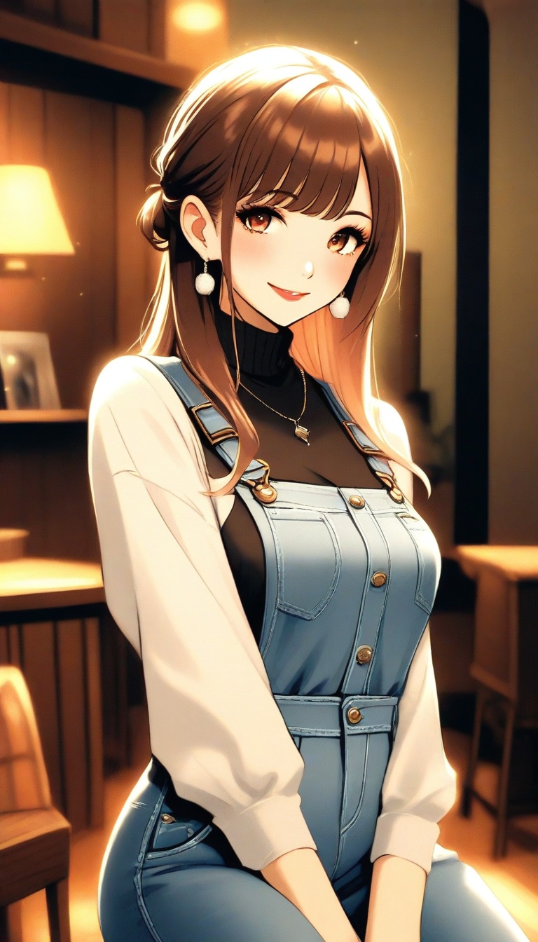 We will draw a modern and sophisticated woman with a seasonal image in a 2.5D anime style. She is confident in herself and...
