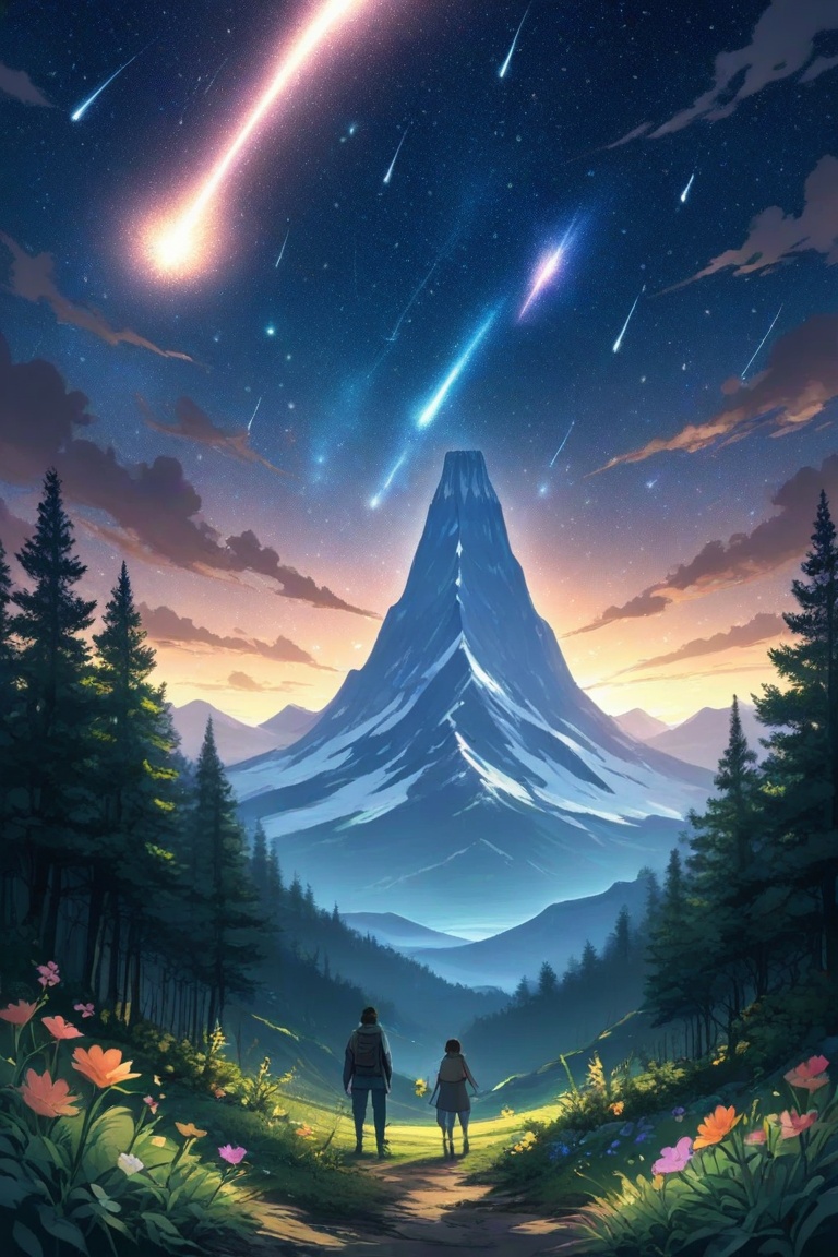 Ghibli Style,  Fantasy,  mountain on Tensor.Art