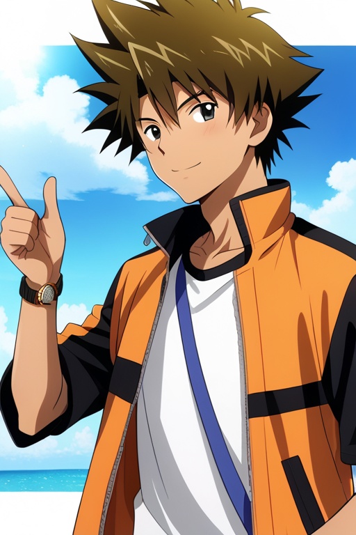 digimon_adventure,  taichi_yagami,  tai_kamiya : (RAW Photo on Tensor.Art