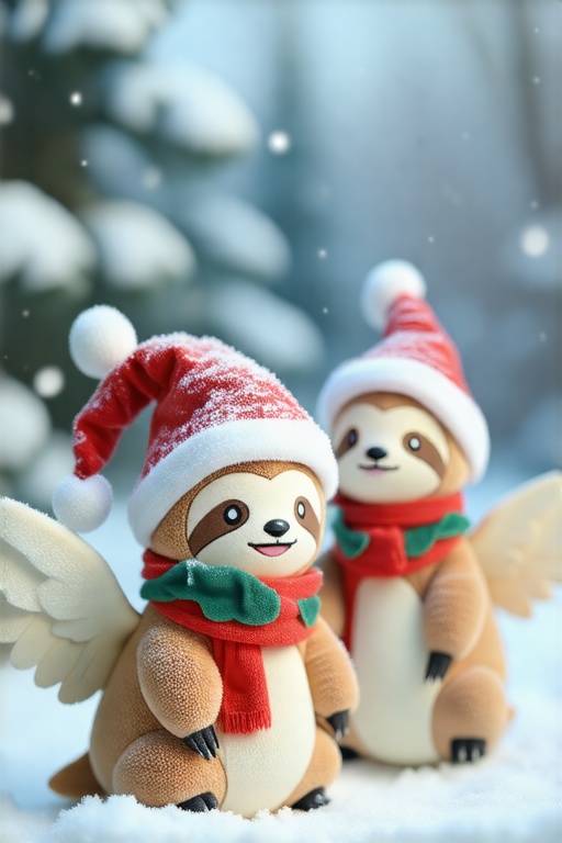 SD35SlothXmas,  smile,  hat on Tensor.Art