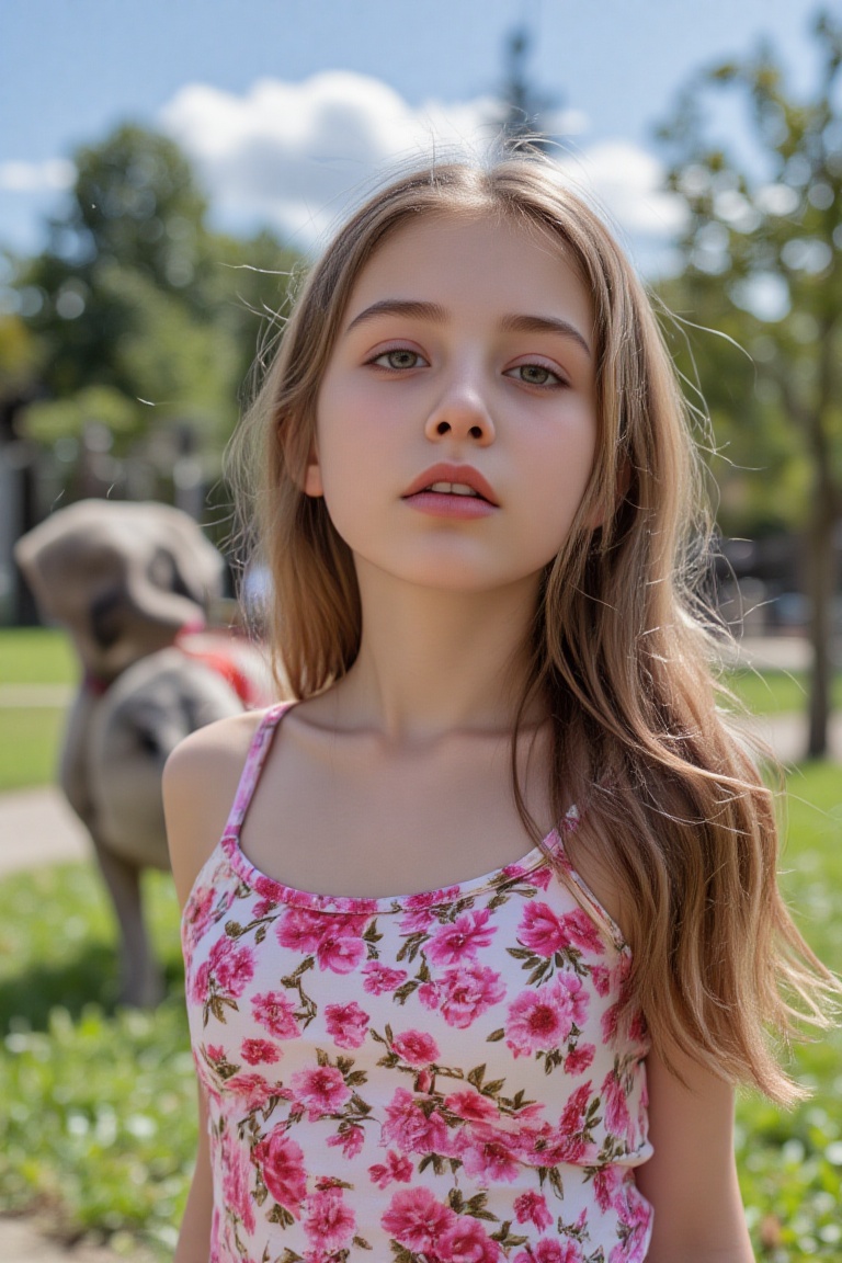 tween girl,  outdoor,  fresh alluring hot wear on Tensor.Art