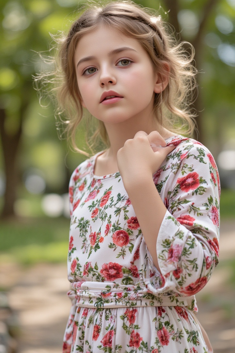 tween girl,  outdoor,  fresh alluring hot wear on Tensor.Art