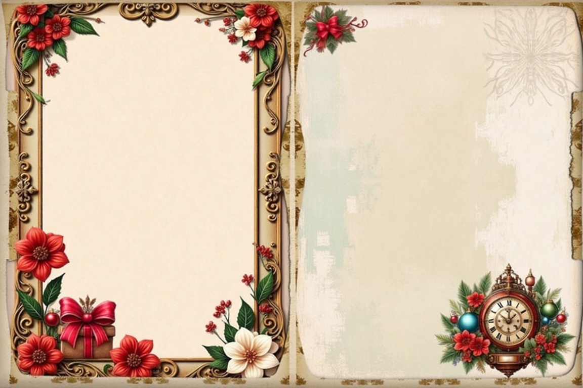 Etiquetas de Imagen a close-up view of a beige ornate frame features a bouquet of red and white flowers a red bow and gree...