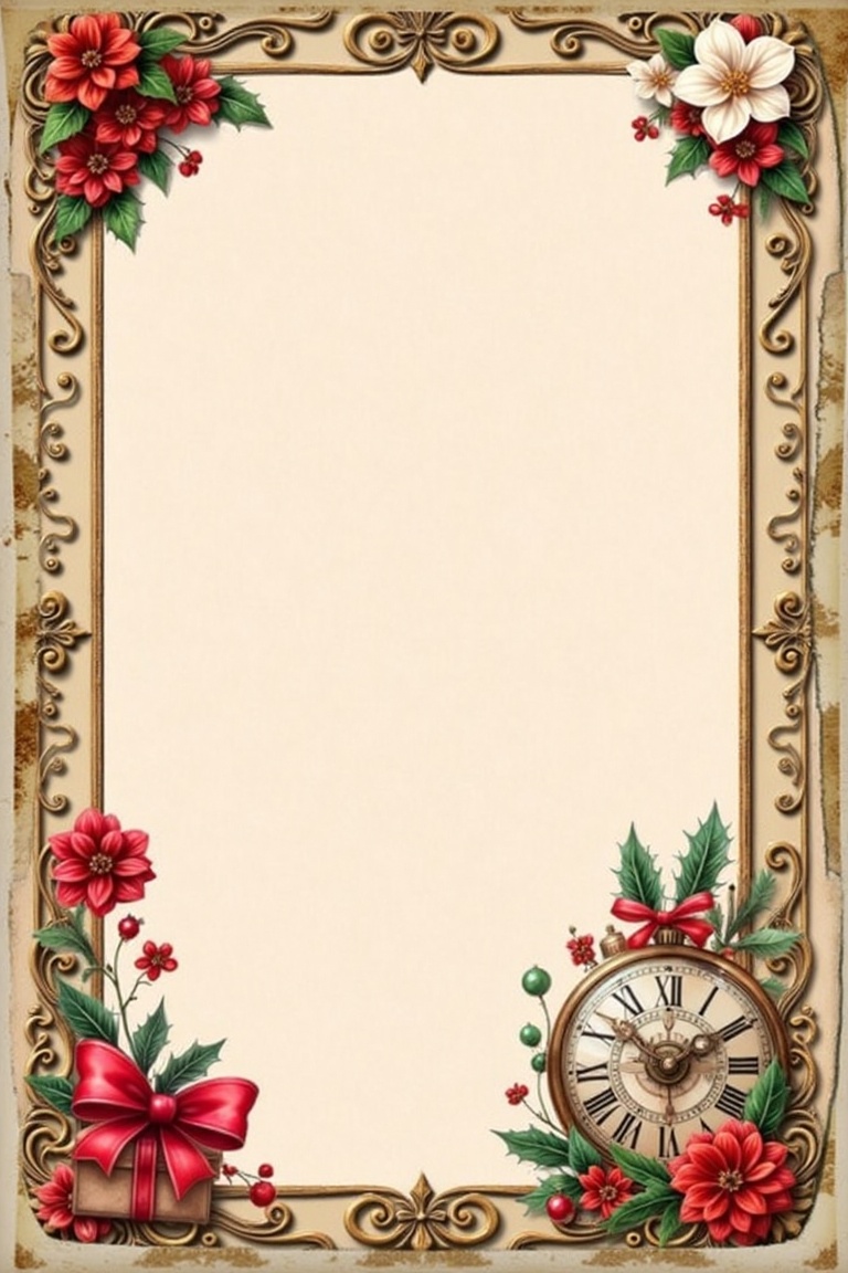 Etiquetas de Imagen a close-up view of a beige ornate frame features a bouquet of red and white flowers a red bow and gree...