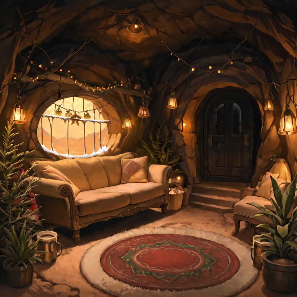 underground_den,  couch,  cup on Tensor.Art