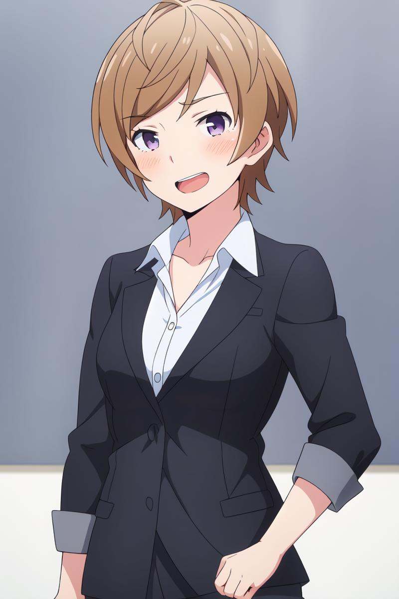 manager-tyan1girl,  blush,  brown_hair on Tensor.Art