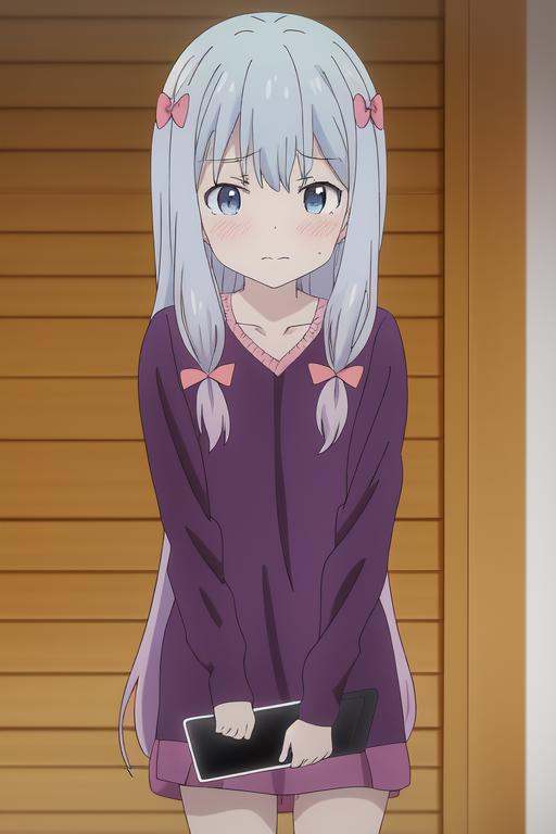 izumi sagiri,  purple dresswacomtabletnotebook,  8k on Tensor.Art