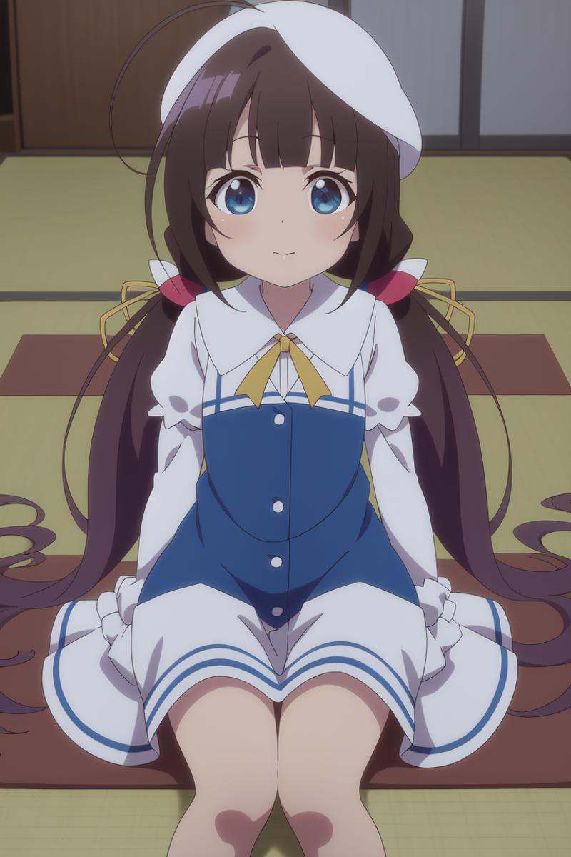 hinatsuru ai,  (((main dress style))),  white berets on Tensor.Art