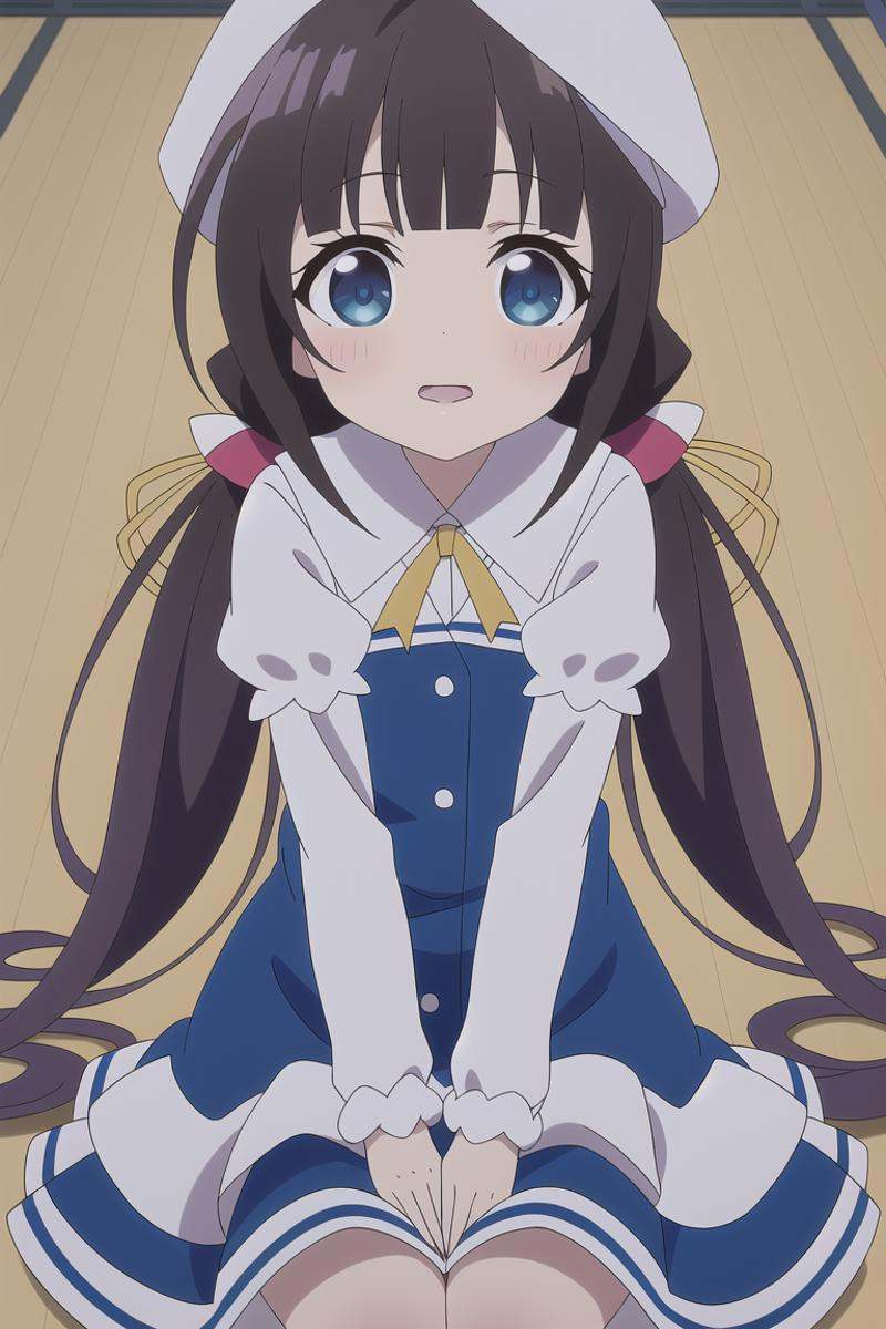 hinatsuru ai,  main dress style,  white berets on Tensor.Art
