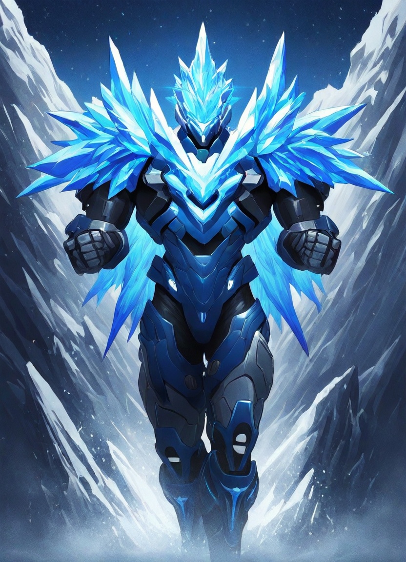 by Hariton Pushwagner and lovecraftian,  neo-pop,  A fortress made entirely of enchanted ice on Tensor.Art
