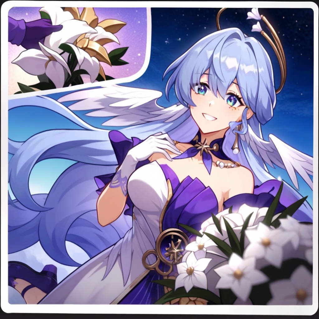 robin,  blue eyes,  blue hair on Tensor.Art