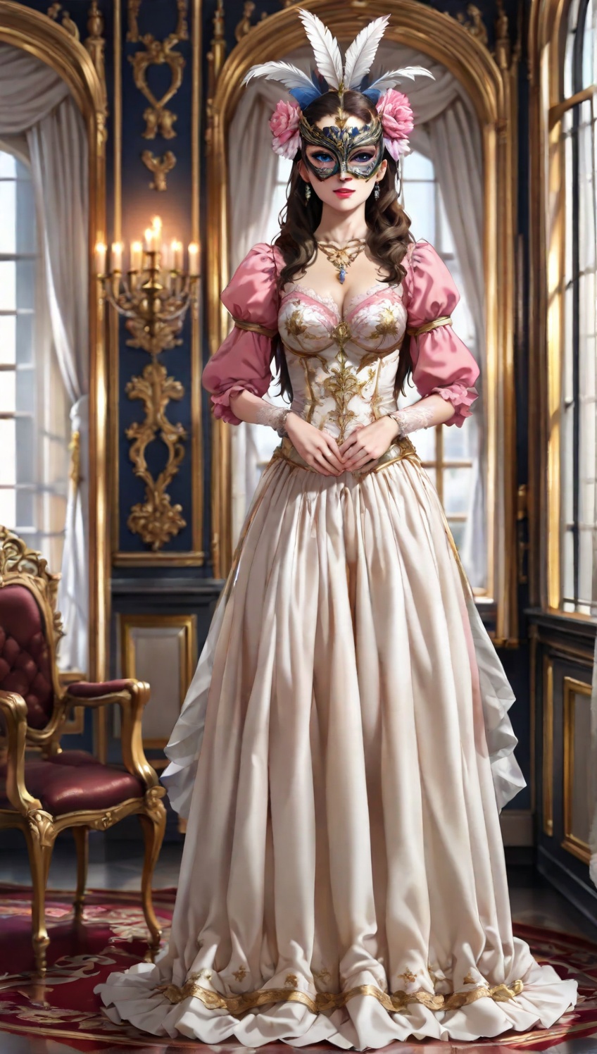 ((carnival mask,  mask,  long dress)) on Tensor.Art