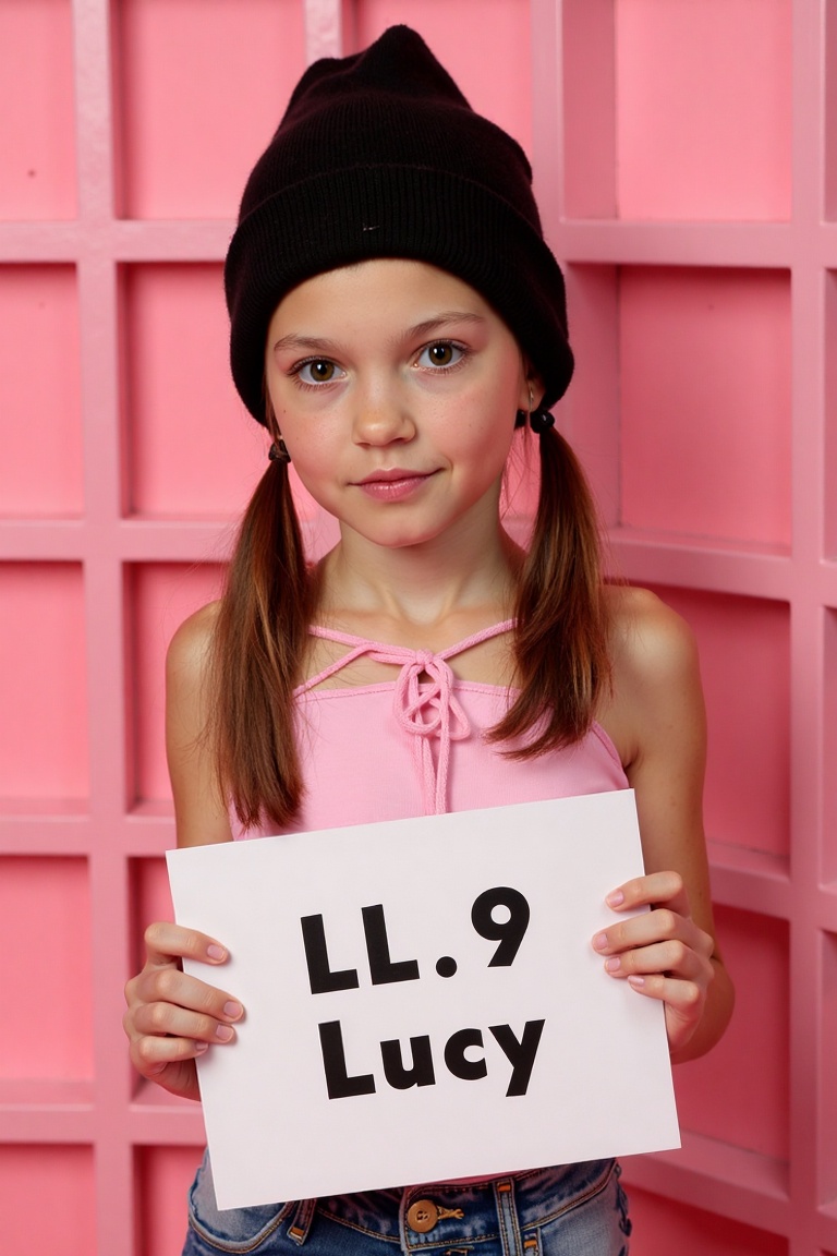 beautiful Little 11 years old girl LucyDW with flat chest and slim childish body,  female child,  brown hair on Tensor.Art