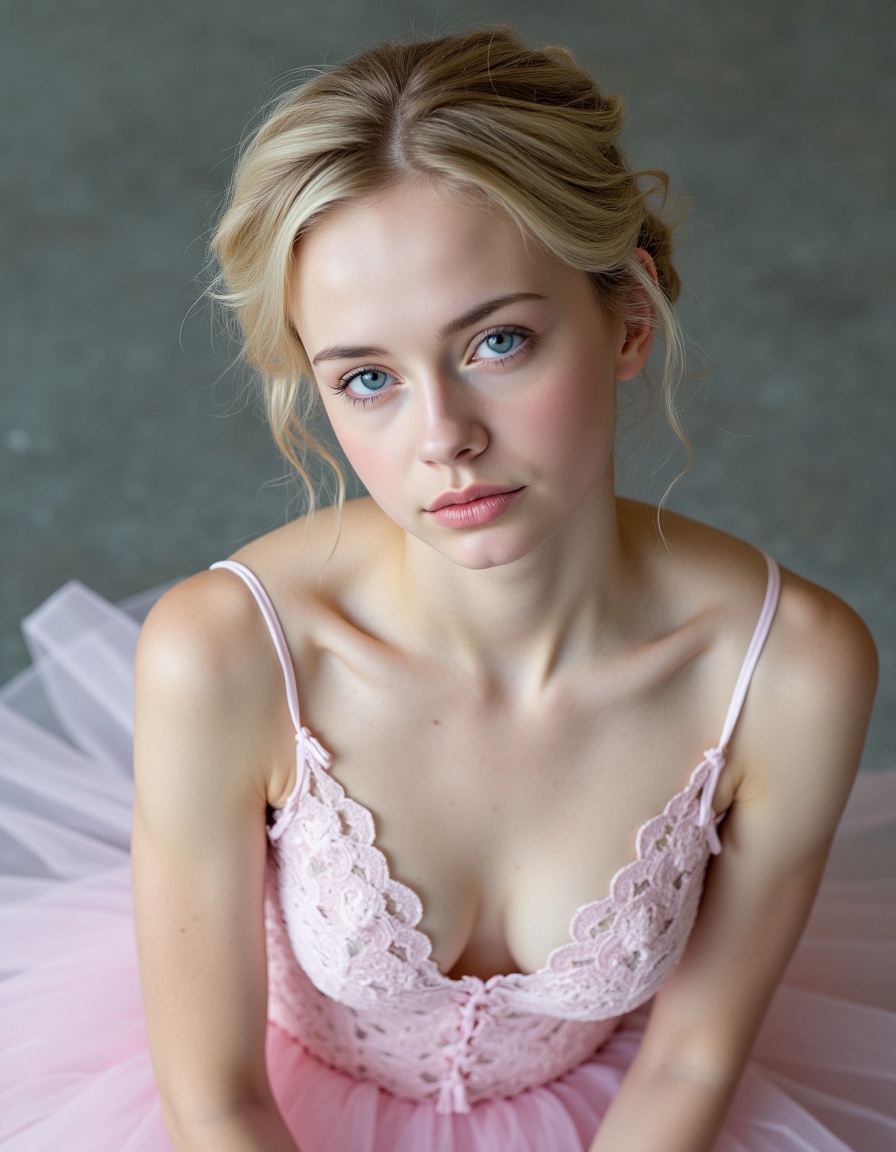 This 26-year-old Russian ballerina has a fair complexion that looks ethereal under the HDR lighting. Her piercing blue eye...