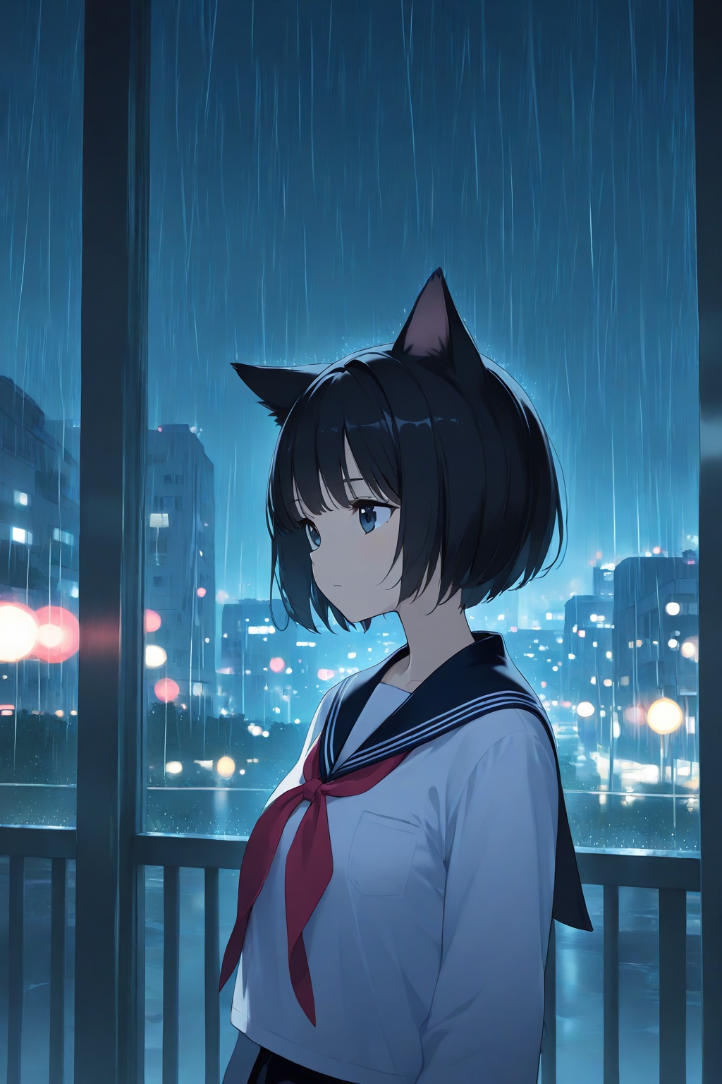 animal_ears,  1girl,  black_hair on Tensor.Art