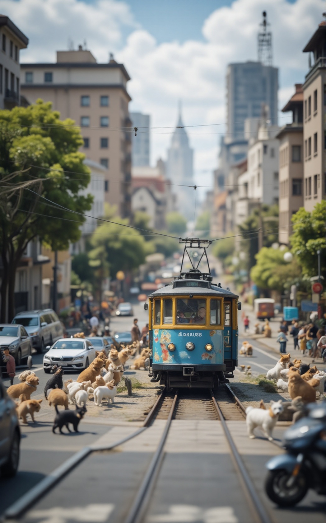 Image of miniature scene showing the a CableCar,  tilt-shift photo,  photorealism on Tensor.Art
