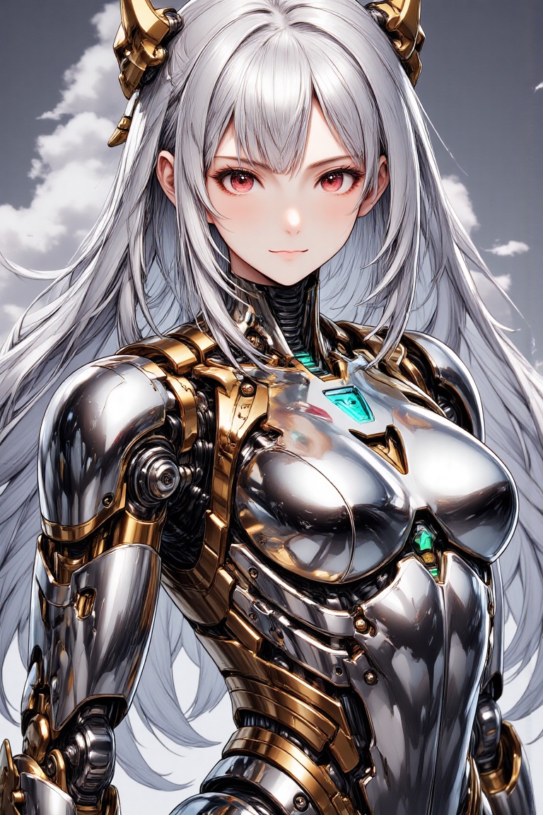 A shepherd mechanized.anime face.Mucha styles.art deco. on Tensor.Art
