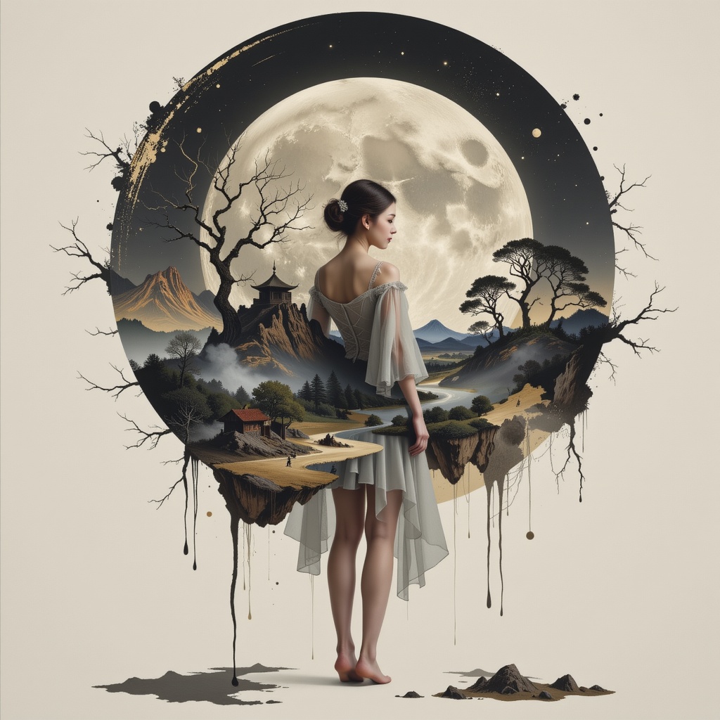 Surreal digital illustration painting in the style of Asa CHEN,  oil painting effect,  image view on Tensor.Art