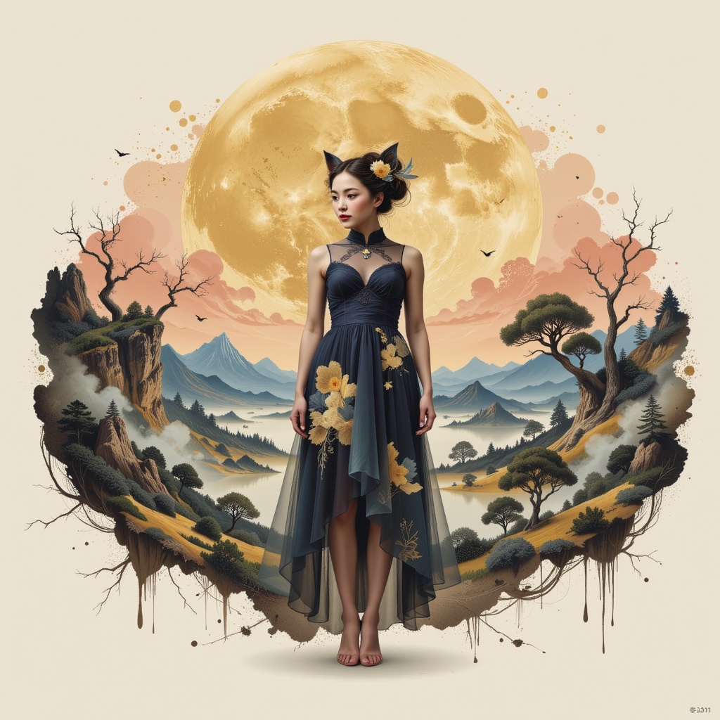 Surreal digital illustration painting in the style of Asa CHEN,  oil painting effect,  image view on Tensor.Art
